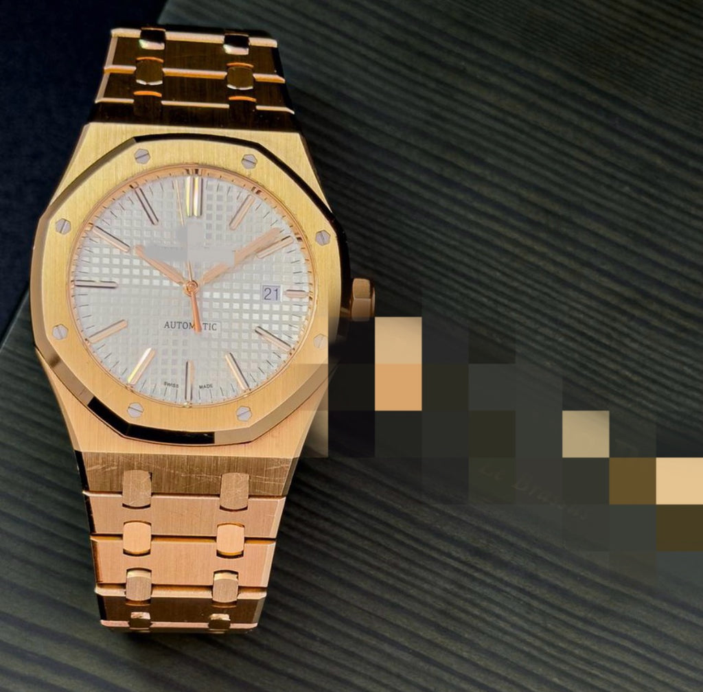 Aidemars Puguet Royal Oak Gold White Dial Watch