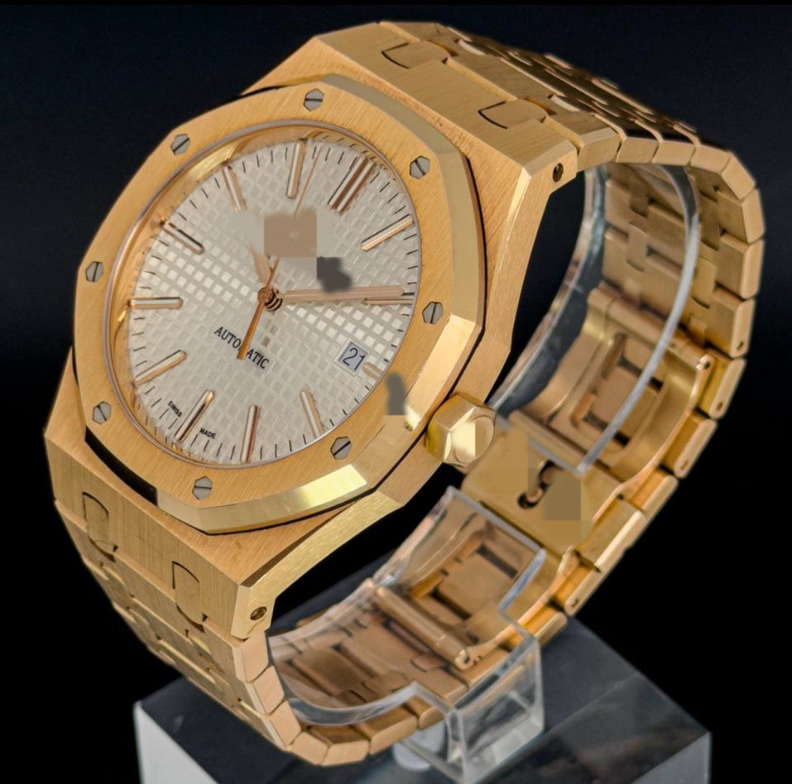 Aidemars Puguet Royal Oak Gold White Dial Watch
