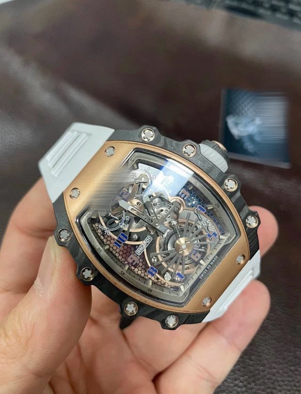 Richard Mille RM 21-01 White Rose Gold Watch