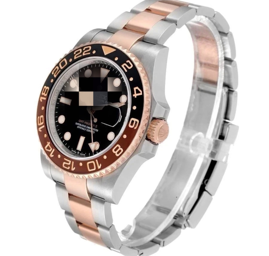 Polex Rootbeer GMT Master 2 Two Tone Öyster Armband Watch