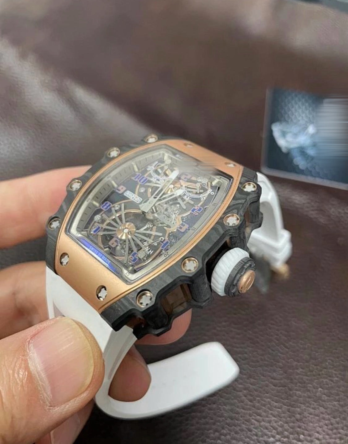 Richard Mille RM 21-01 White Rose Gold Watch