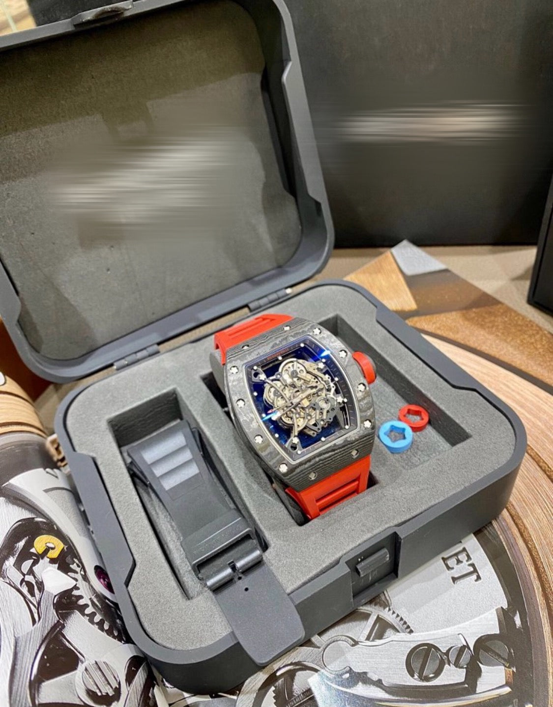 Richard Mille RM-055 Red and Black Watch