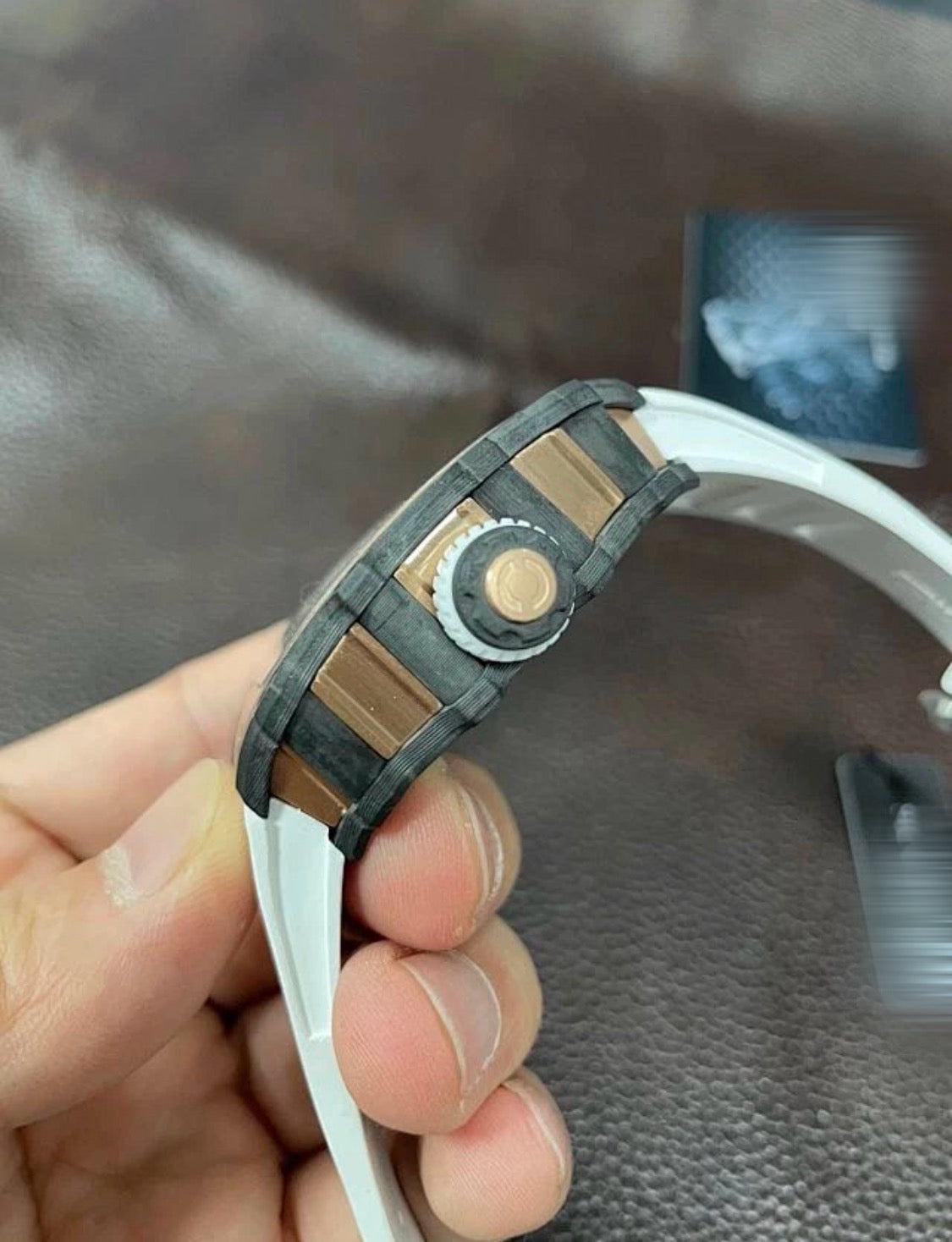Richard Mille RM 21-01 White Rose Gold Watch