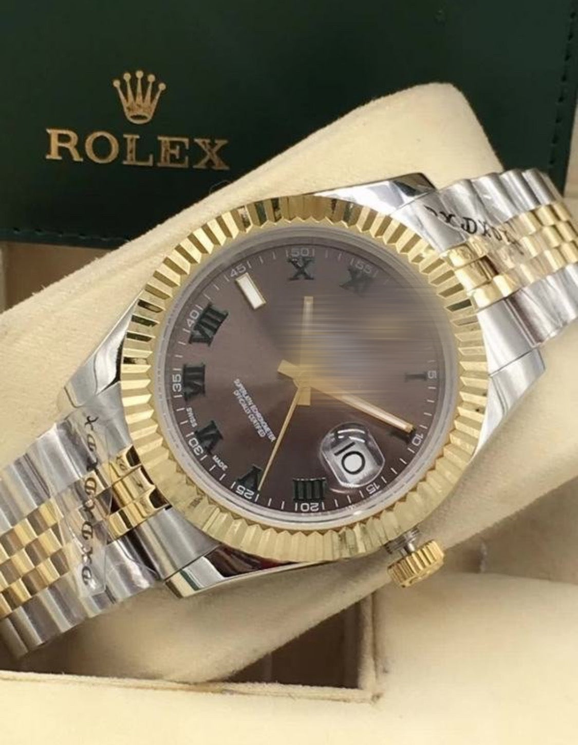 Polex Silver Gold Two-Tone Wimbledon Jubilee Bracelet Watch