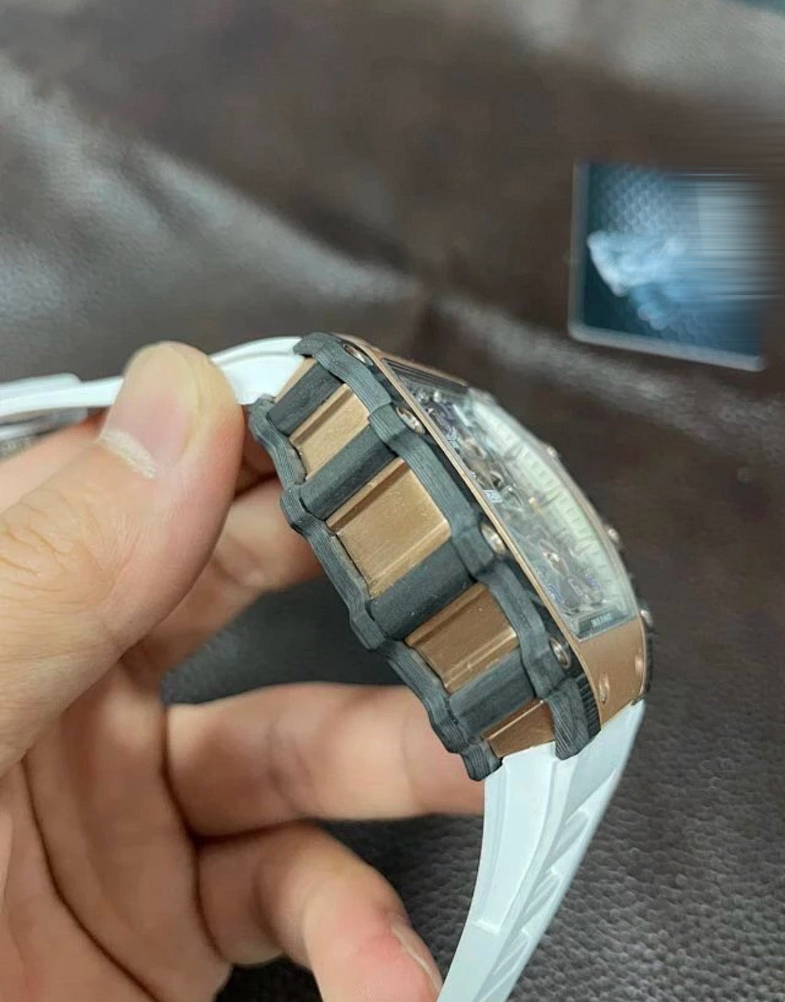 Richard Mille RM 21-01 White Rose Gold Watch