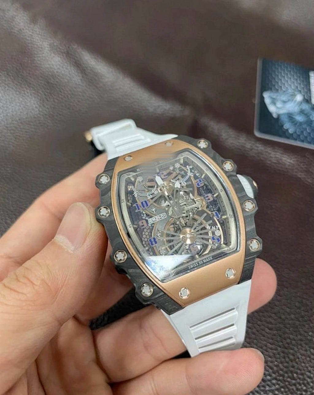 Richard Mille RM 21-01 White Rose Gold Watch